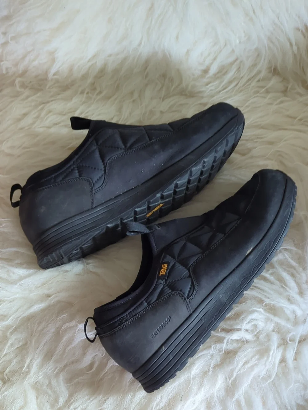 Men's - Teva - Black Quilted Slip-On Sneakers
